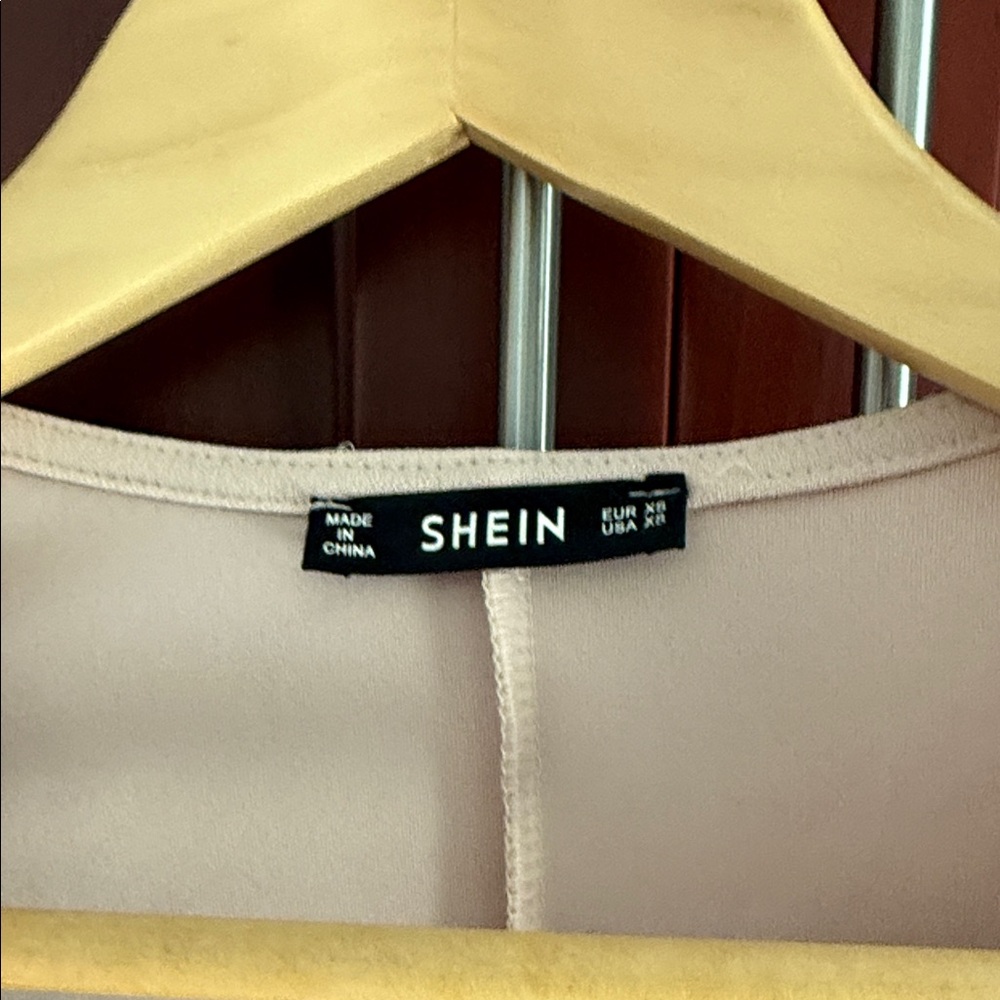 SHEIN Women's Light Pink Waterfall Open Front - Picture 2 of 3
